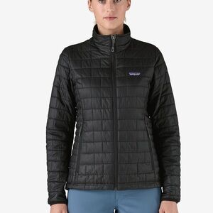 Women’s Patagonia Black Nano Puffer Jacket size X Small black perfect condition